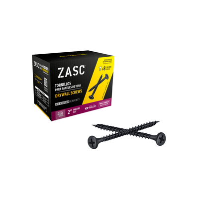 Tornillos p/Gypsum Rosca Gruesa 2" Zasc / Z-DSCT-8X2