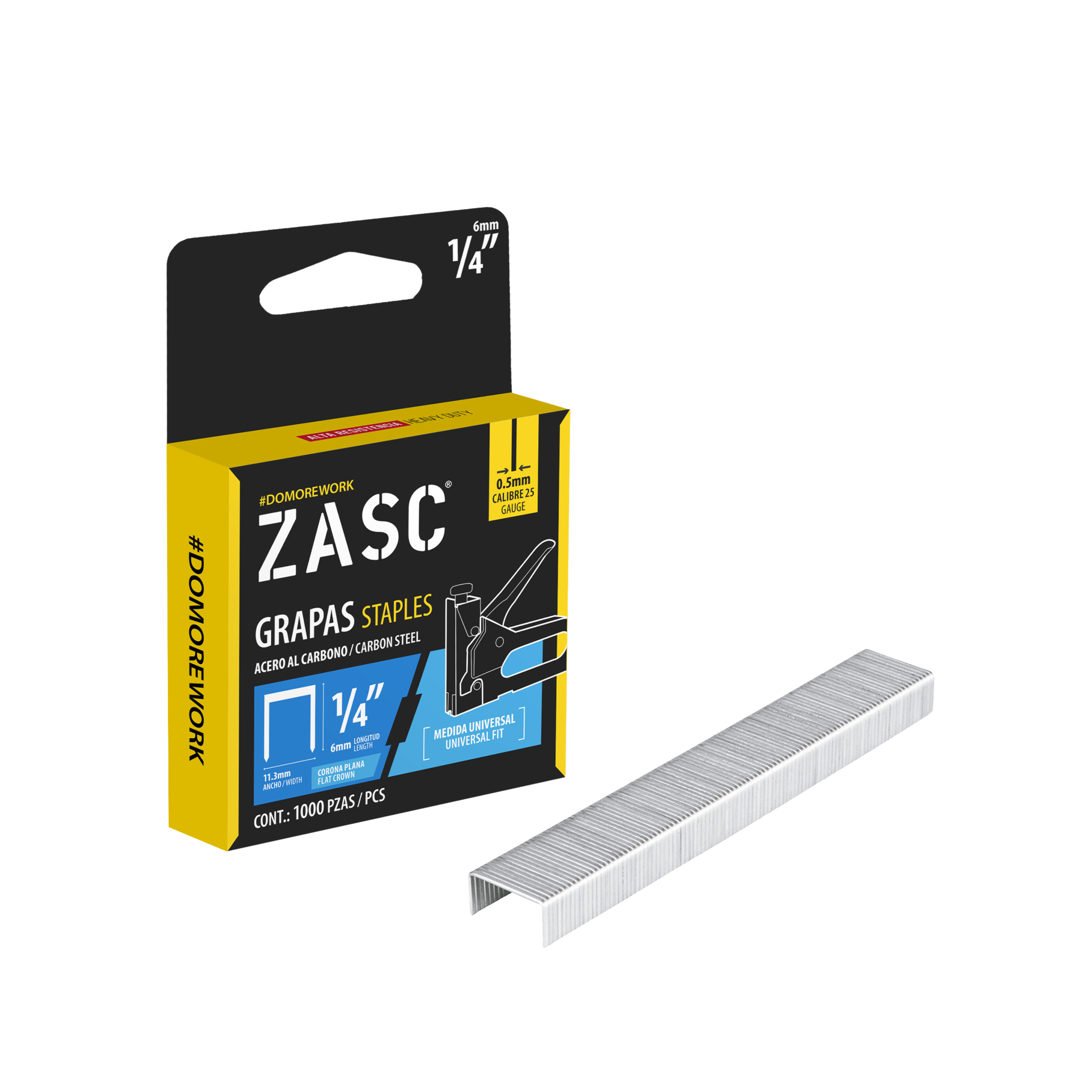 Agrafes à Couronne Plate 1/4" Zasc / Z-FSS-1-4