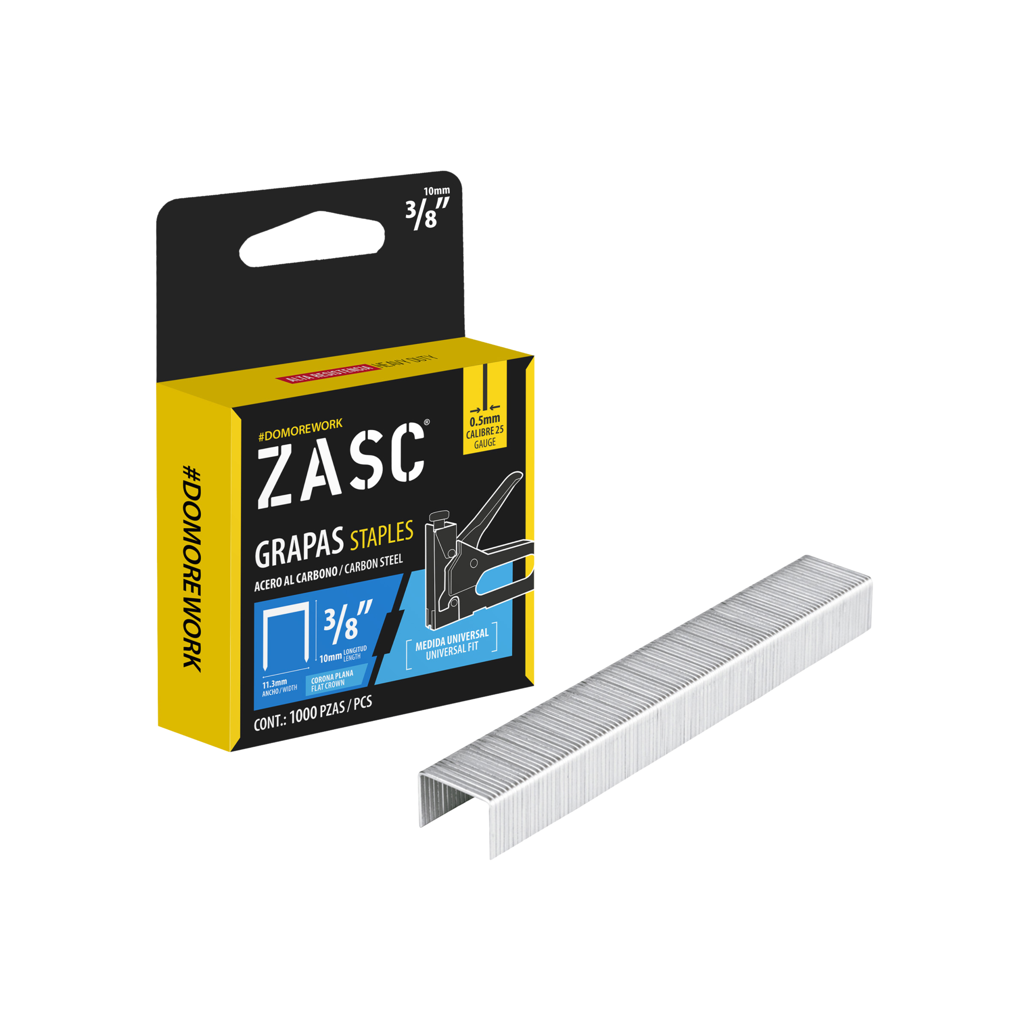 Agrafes à Couronne Plate 3/8" Zasc / Z-FSS-3-8