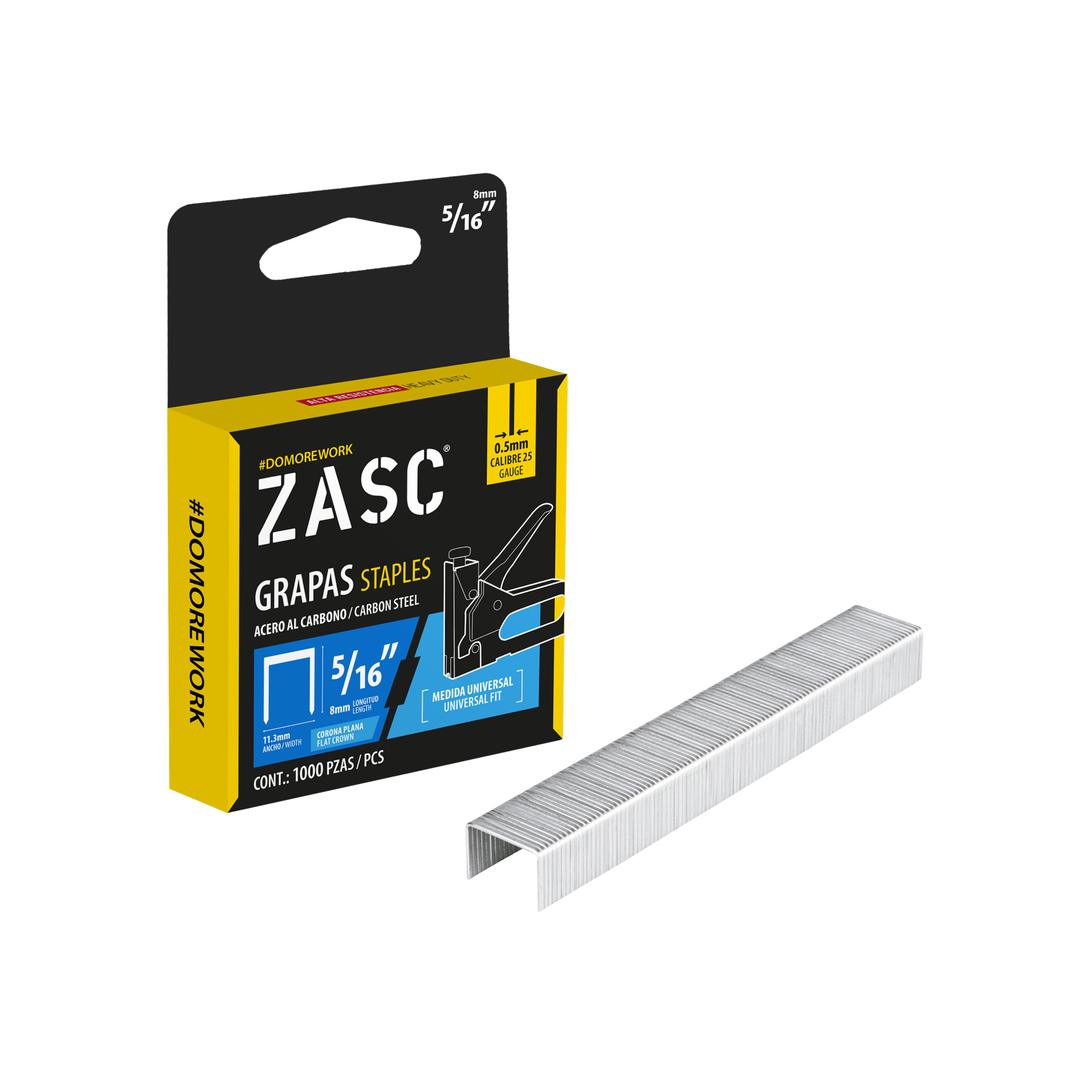 Agrafes à Couronne Plate 5/16" Zasc / Z-FSS-5-16