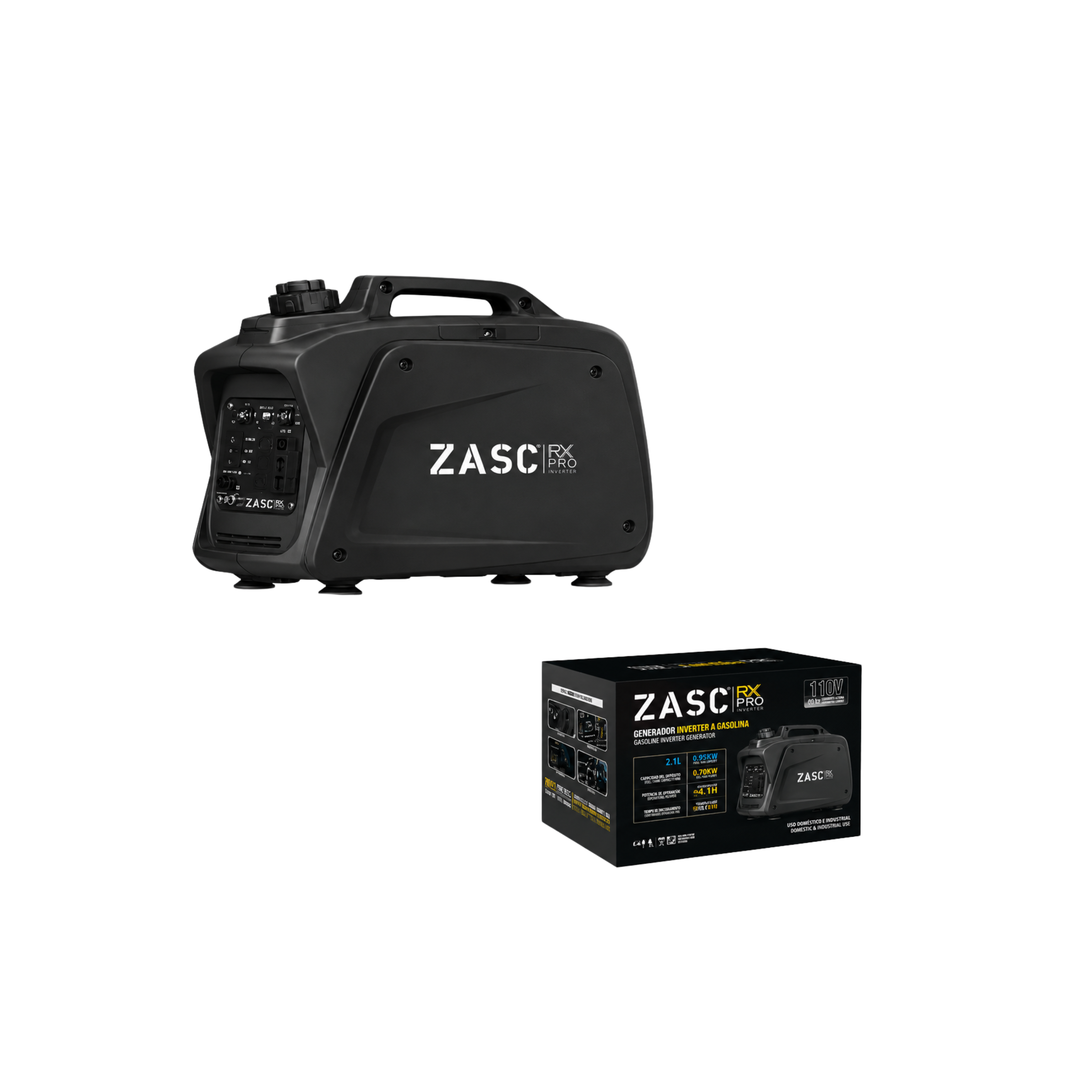 Generador Inversor a Gasolina 950W 60CC 2.1L ZASC / Z-GIG950W