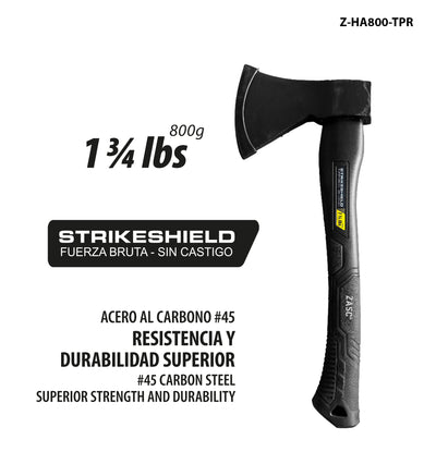 Hand Axe with Plastic Handle 800g Zasc / Z-HA800-TPR