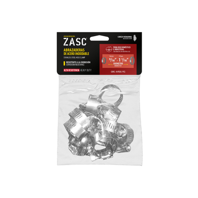 Abrazadera Acero Inoxidable Cabeza Hexagonal ZASC / Z-HC-11-16