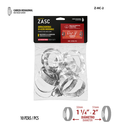 Abrazadera de Acero Inoxidable ZASC / Z-HC-2