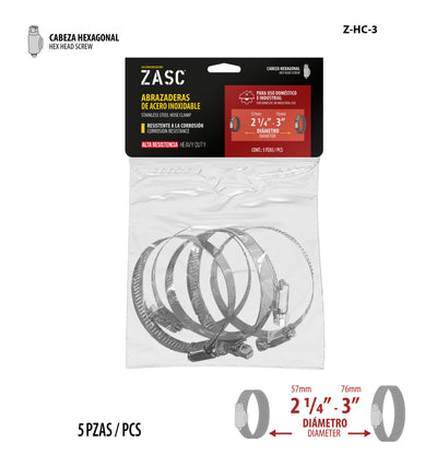 Abrazadera de Acero Inoxidable ZASC / Z-HC-3