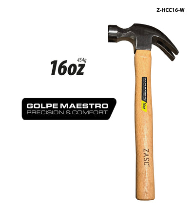 Martillo de Uña Curva 16oz Zasc / Z-HCC16-W