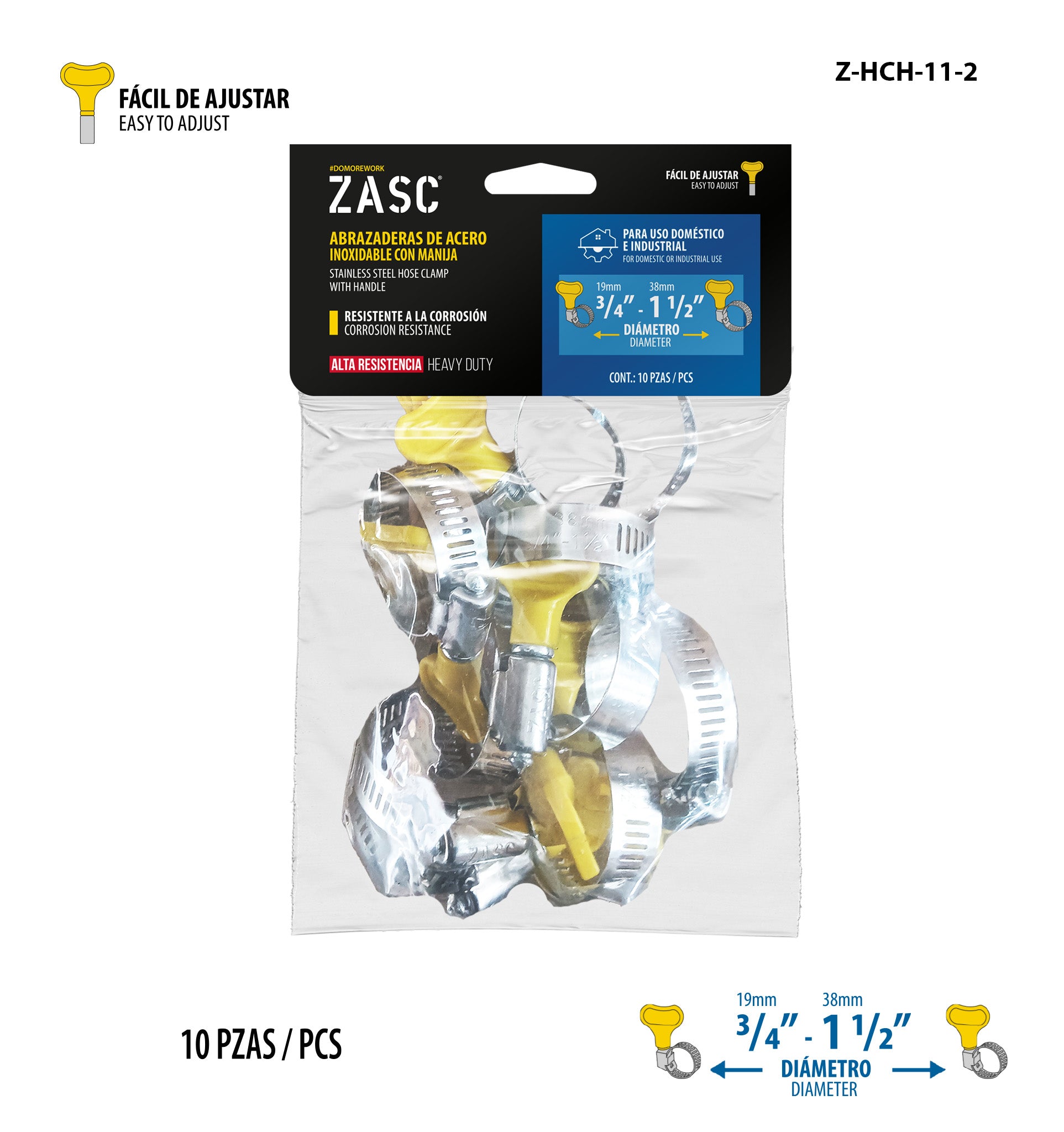 Stainless Steel Clamp with Handle ZASC / Z-HCH-11-2