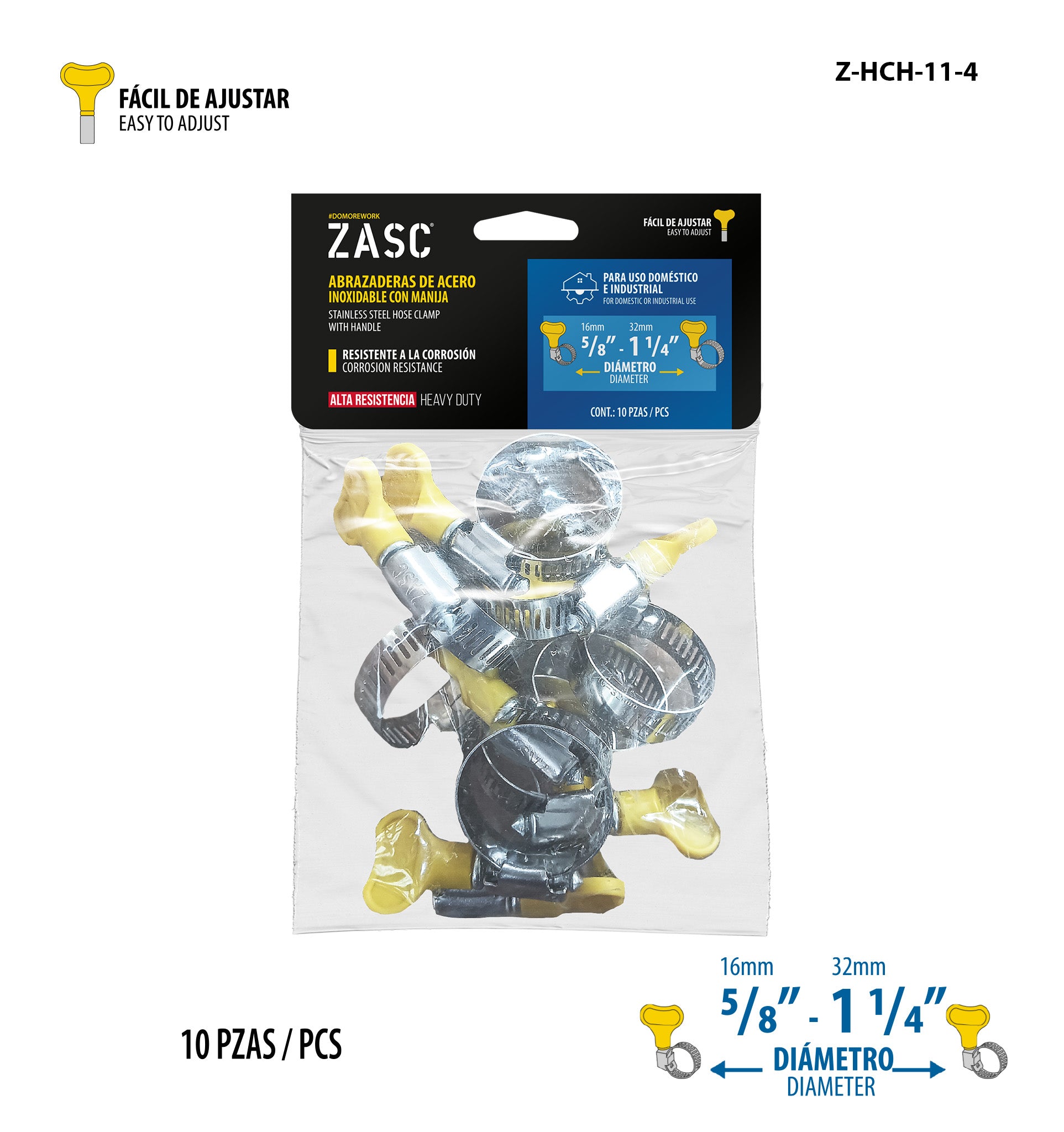 Stainless Steel Clamp with Handle ZASC / Z-HCH-11-4