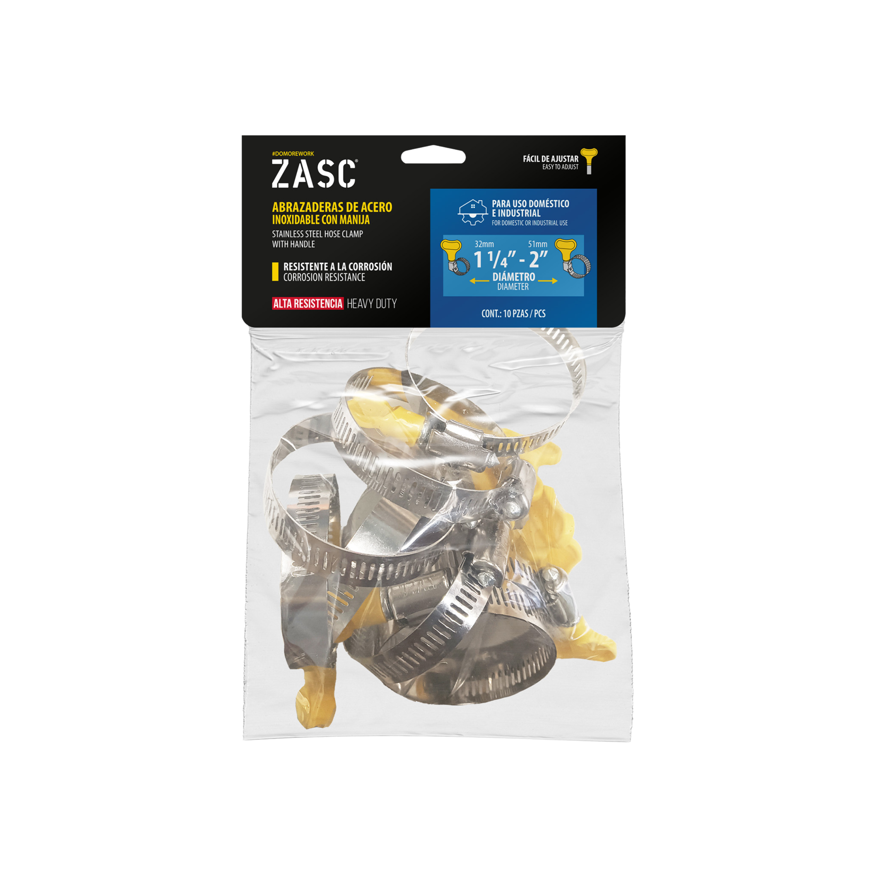 Abrazadera Acero Inoxidable con Manija ZASC / Z-HCH-2