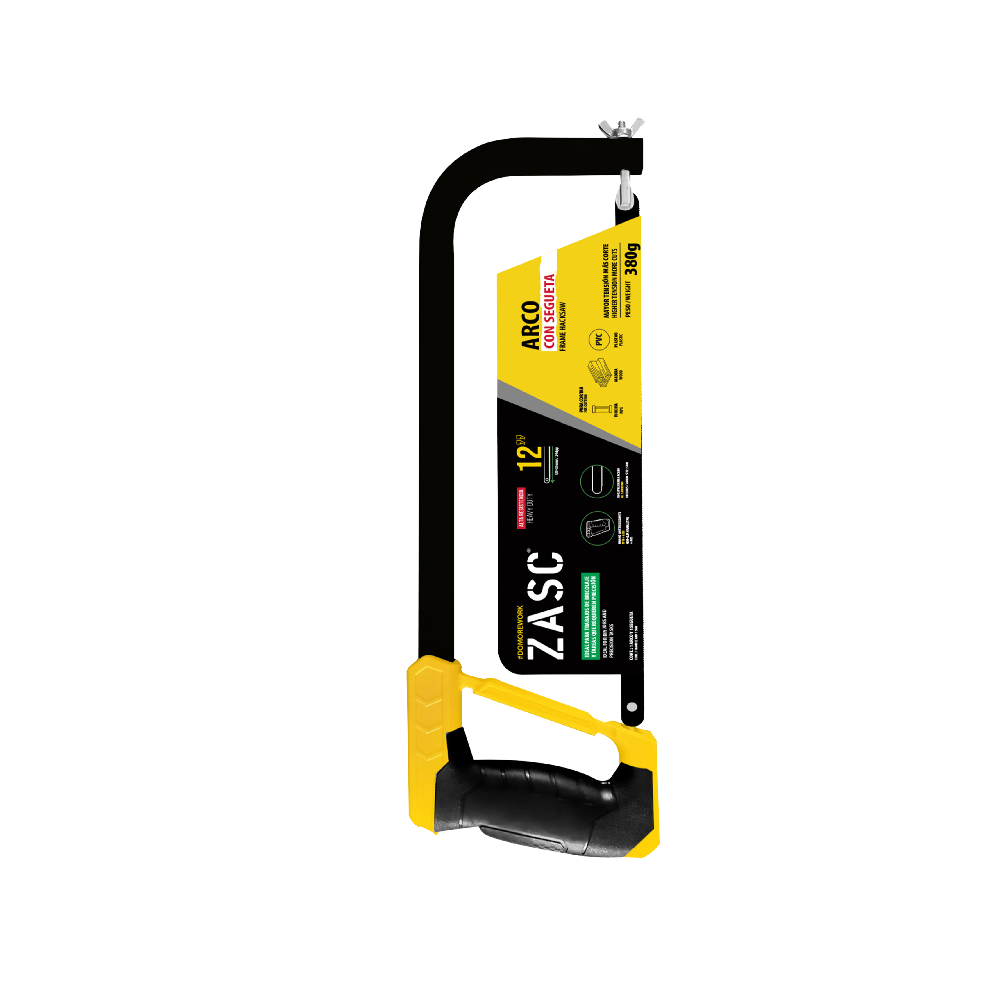 Archet de Scie avec Lame + Plastique ABS 380g Zasc / Z-HFP-12