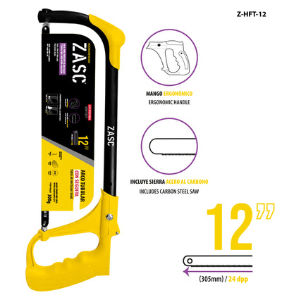 Tubular Hacksaw Frame with Blade 300g Zasc / Z-HFT-12