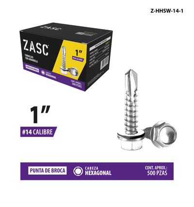 Washer Head Screws 1" Zasc / Z-HHSW-14-1