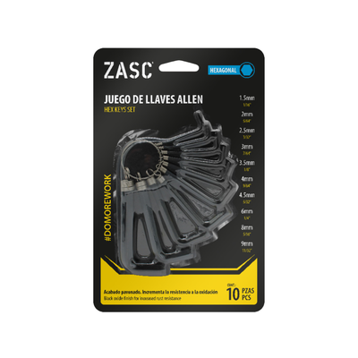 Hex Key Set 10 pcs Zasc / Z-HKWS10