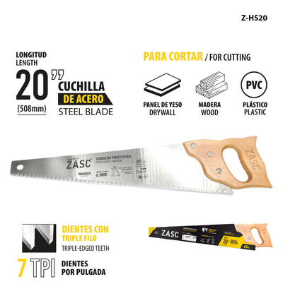 Hand Saw 20” ZASC / Z-HS20