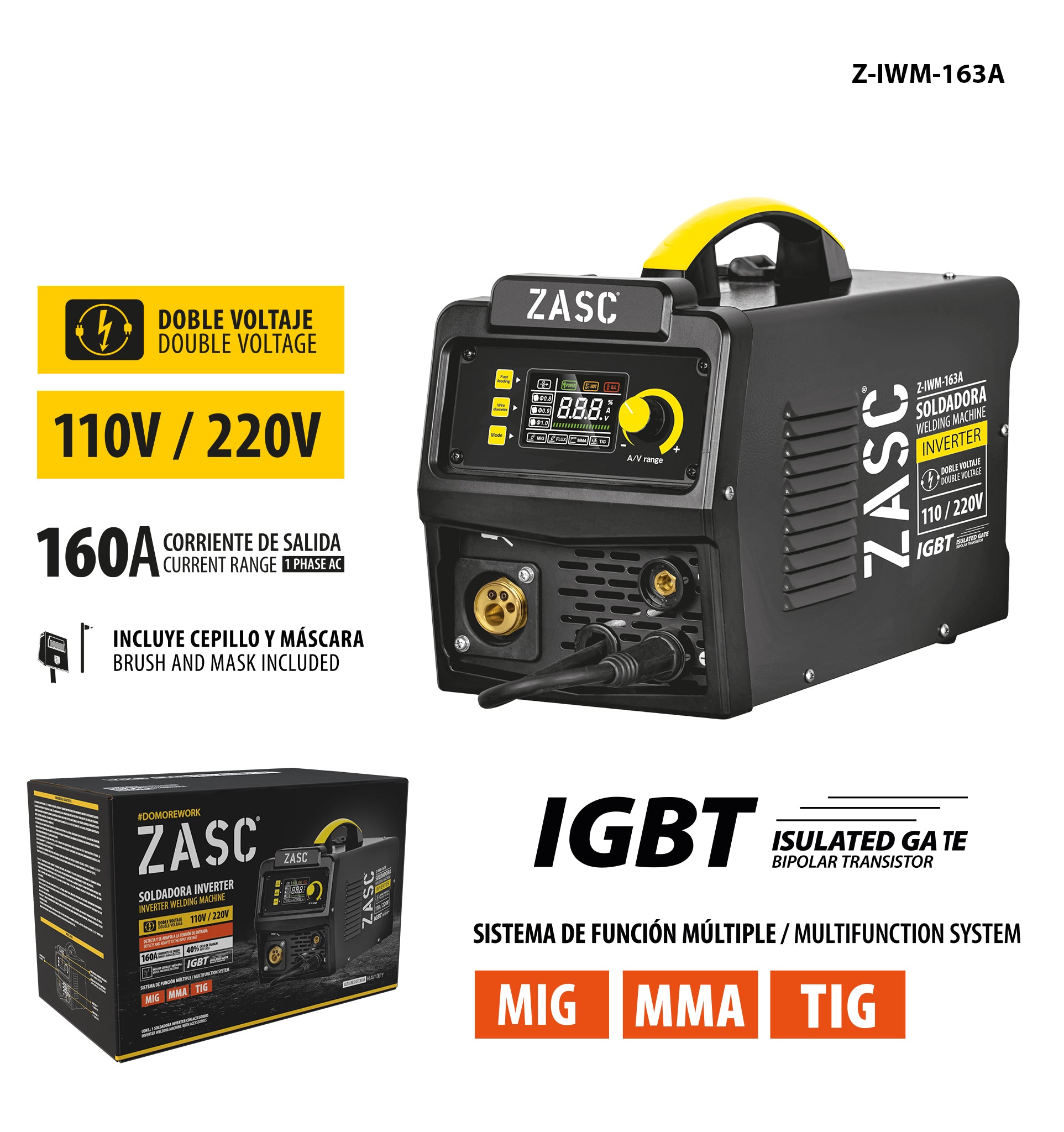 Inverter Welder 110/220V ZASC / Z-IWM-163A