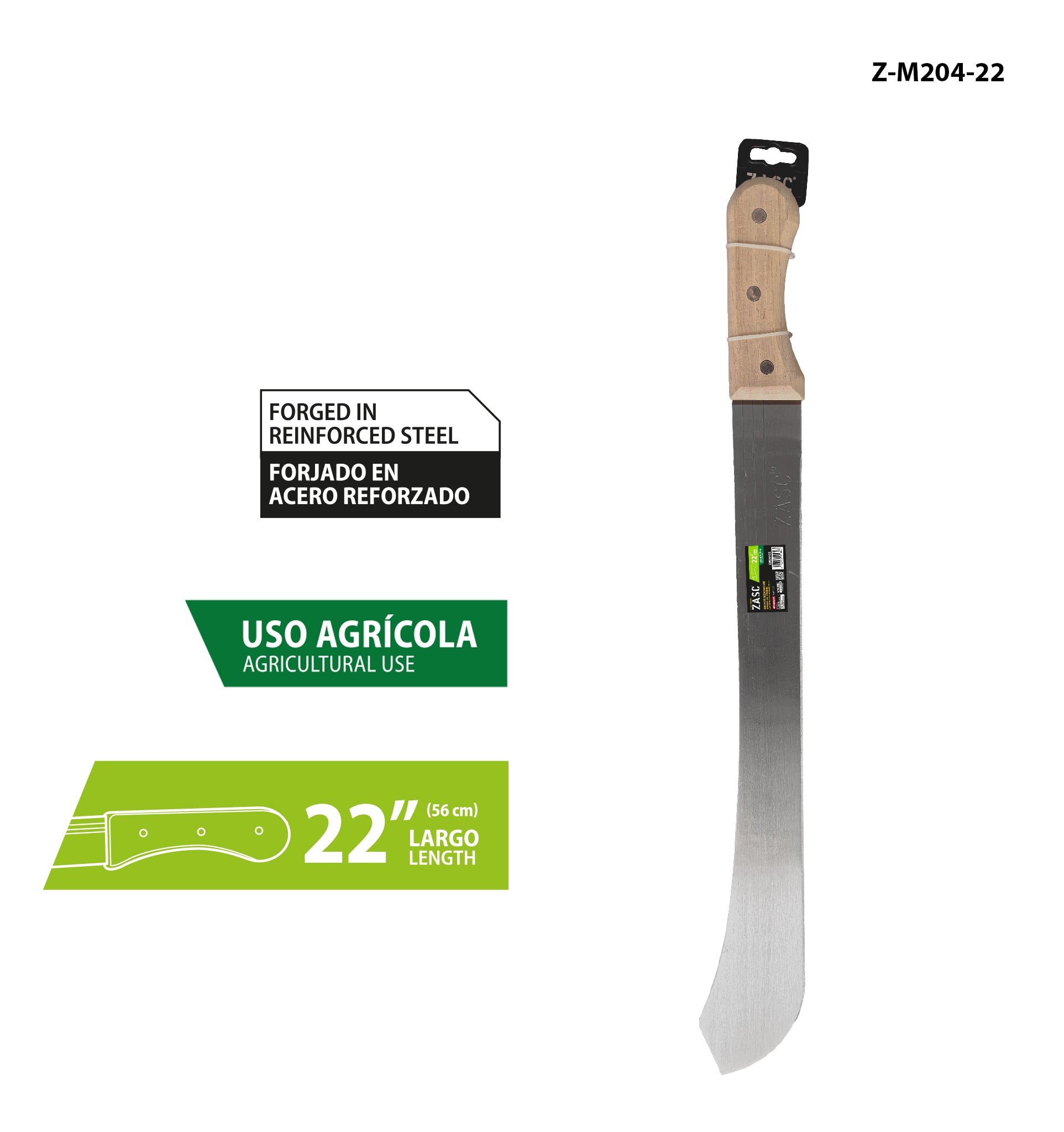 Machete Rozador 22” ZASC / Z-M204-22