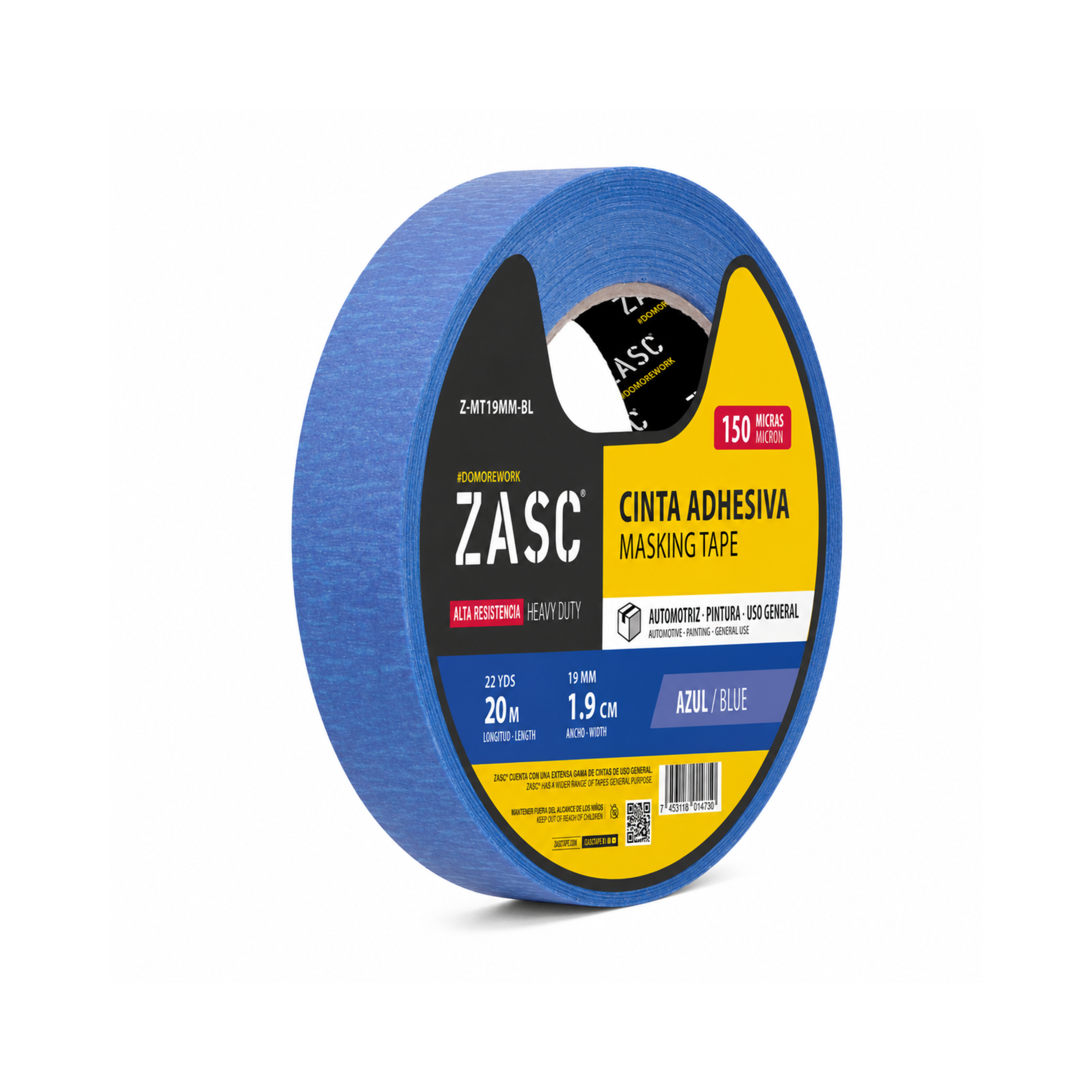 Cinta Adhesiva de Papel Azul ZASC / Z-MT19MM-BL
