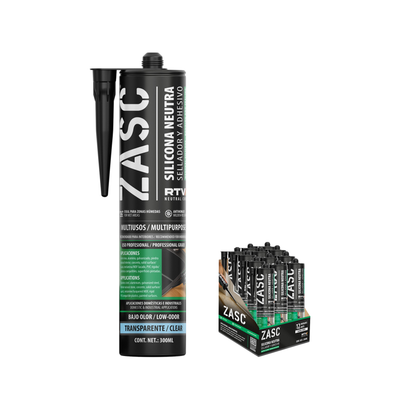 Silicona Neutra Transparente 300 ml ZASC / Z-NS300-CL