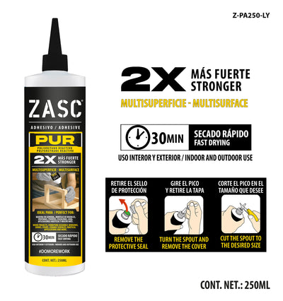 PUR Glue 250 ml ZASC / Z-PA250-LY