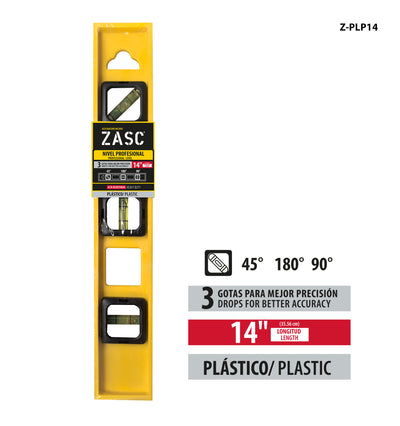 Nivel Profesional de Plástico 14" Zasc / Z-PLP14