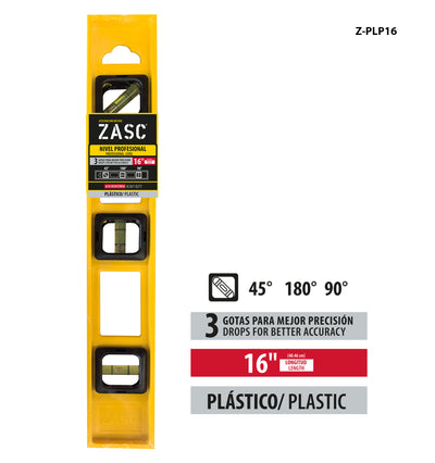 Professional Plastic Level 16" Zasc / Z-PLP16