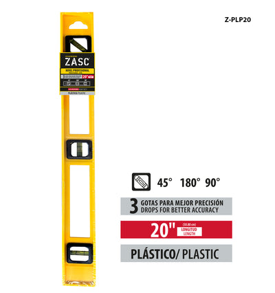 Professional Plastic Level 20" Zasc / Z-PLP20