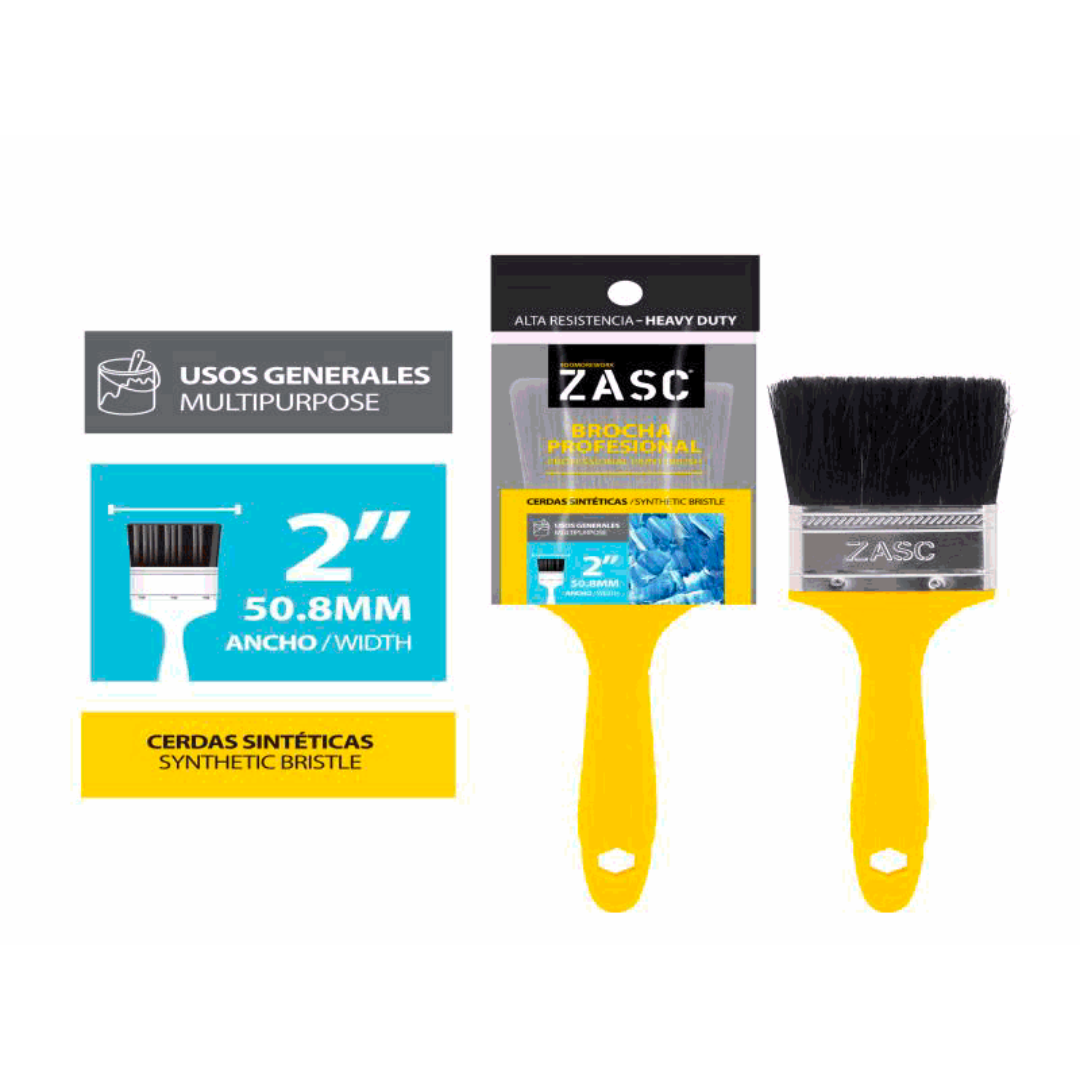 ZASC Professional Paint Brush 2" Synthetic Bristle