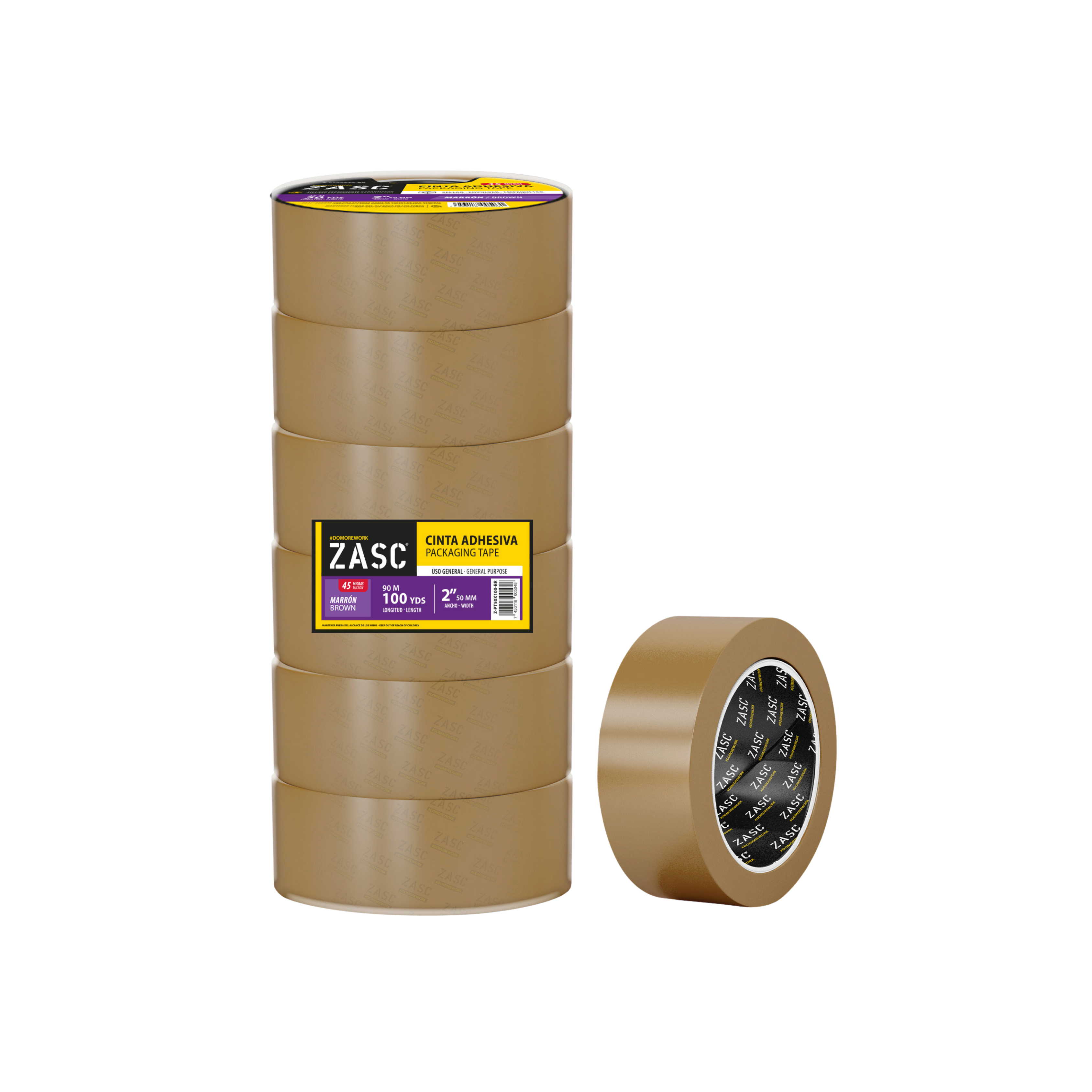 Cinta Adhesiva Marrón ZASC / Z-PT50X100-BR