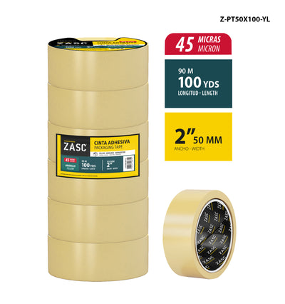 Ruban Adhésif Jaune ZASC / Z-PT50X100-YL