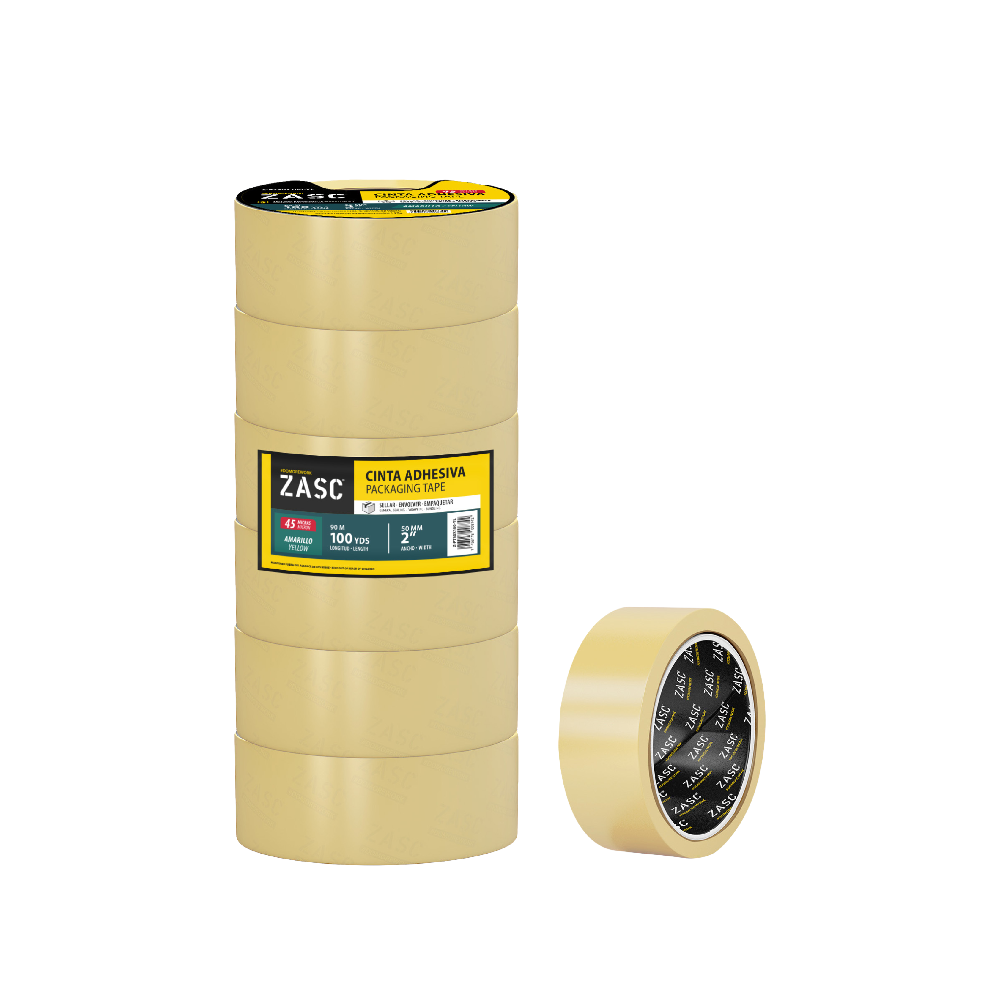 Cinta Adhesiva Amarilla ZASC / Z-PT50X100-YL
