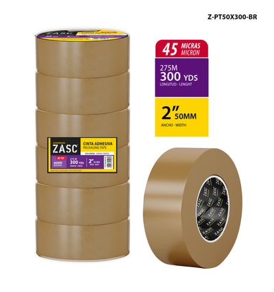 Cinta Adhesiva Marrón ZASC / Z-PT50X300-BR