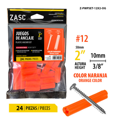 Orange Anchor Set Zasc / Z-PWPSET-12X2-OG