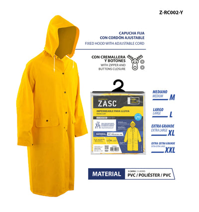Imperméable Jaune ZASC / Z-RC002-Y