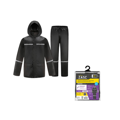 Conjunto Impermeable Reflectivo Negro ZASC / Z-RC006-RF