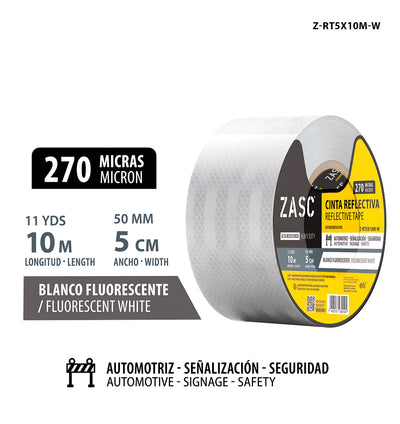 White Reflective Tape ZASC / Z-RT5X10M-W