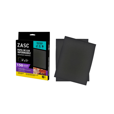 Papel Lija Impermeable 9x11 Grano 150 ZASC / Z-SAMS9X11-150