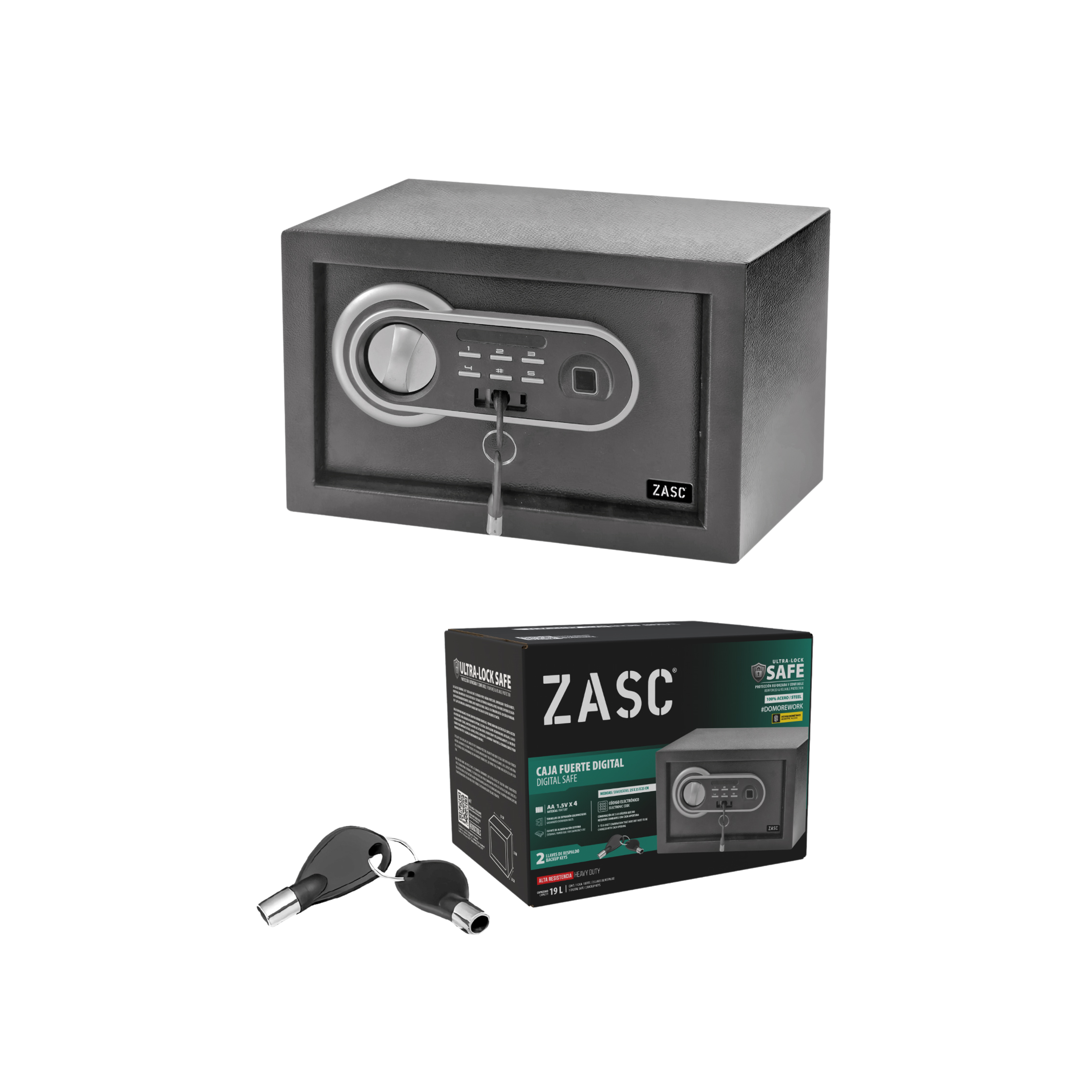 Caja Fuerte Biométrica ZASC / Z-SBD25X35-FP
