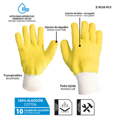 Guante Látex Corrugado ZASC / Z-SCLG-012