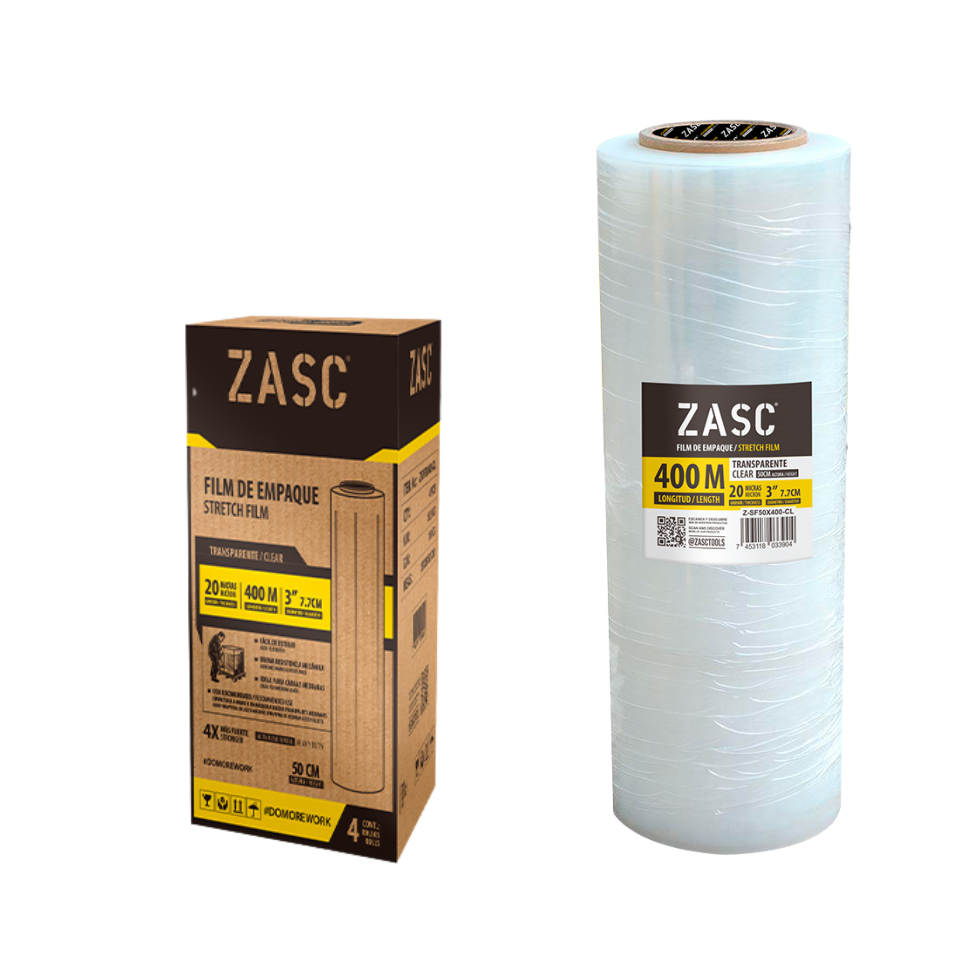 Film de Empaque Transparente ZASC / Z-SF50X400-CL