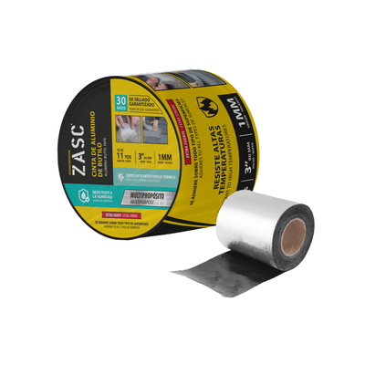 Cinta Adhesiva Impermeable de Butilo 3” ZASC / Z-SFT3X10-BU