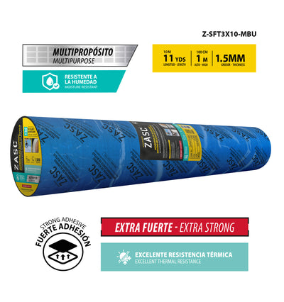 Membrana de Aluminio Impermeabilizante de Butilo ZASC / Z-SFT3X10-MBU