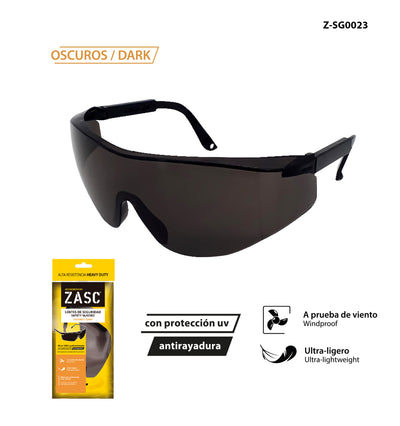 Lentes de Seguridad Oscuros ZASC / Z-SG023