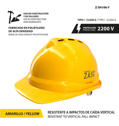 Safety Helmet 2200V Yellow ZASC / Z-SH106-Y
