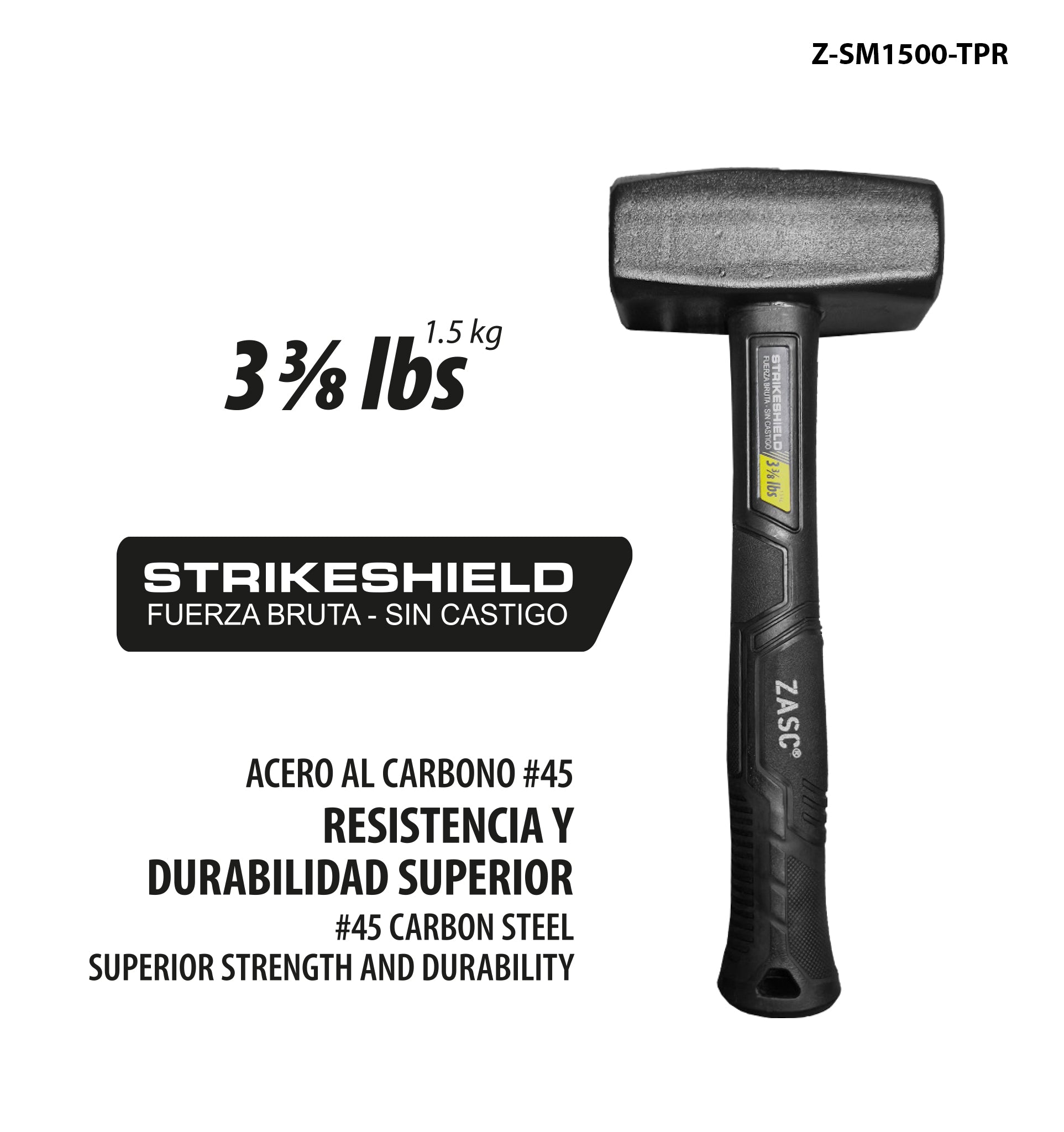 Mazo Forjado StrikeShield 1.5 kg Zasc / Z-SM1500-TPR