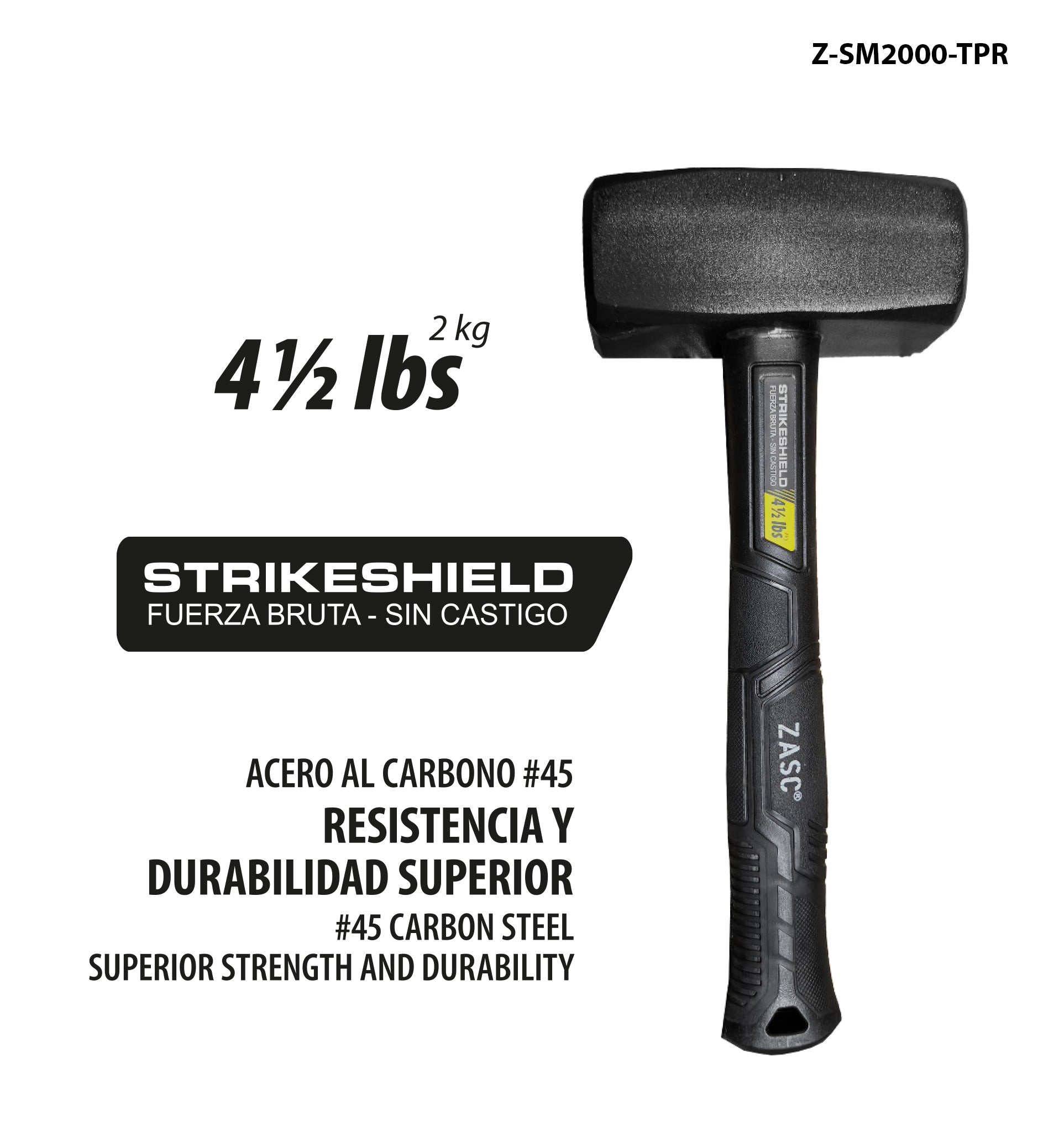 Mazo Forjado StrikeShield 2 kg Zasc / Z-SM2000-TPR