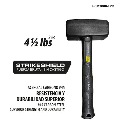 Forged Sledge Hammer StrikeShield 2 kg Zasc / Z-SM2000-TPR