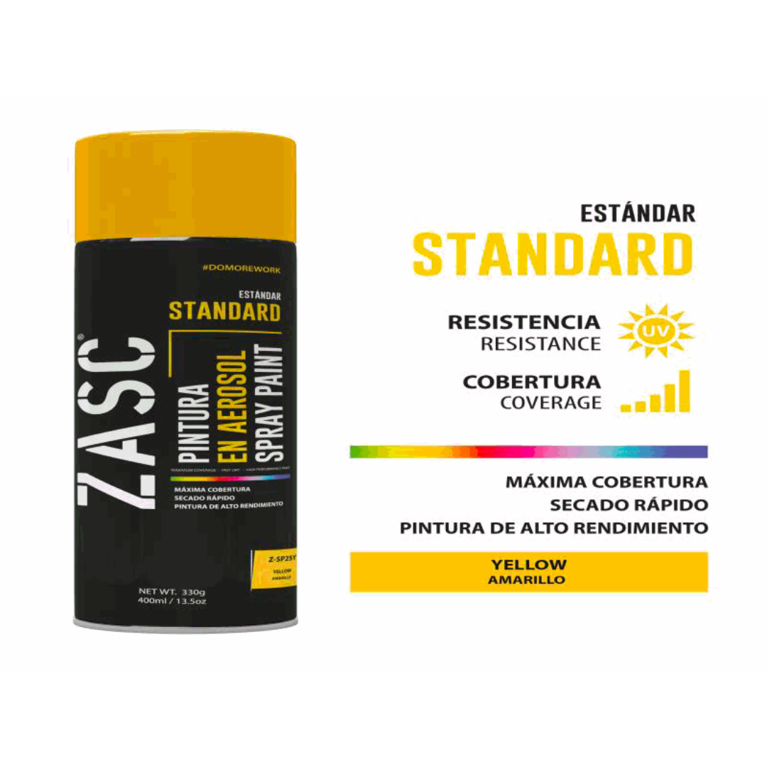 ZASC Standard Spray Paint Yellow 400ml