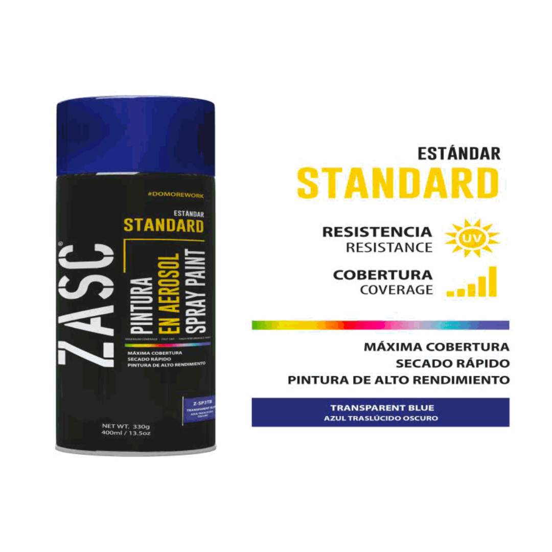 ZASC Standard Spray Paint Transparent Blue 400ml