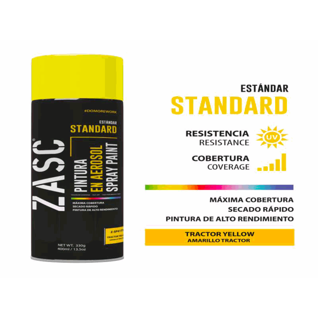 ZASC Standard Spray Paint Tractor Yellow 400ml