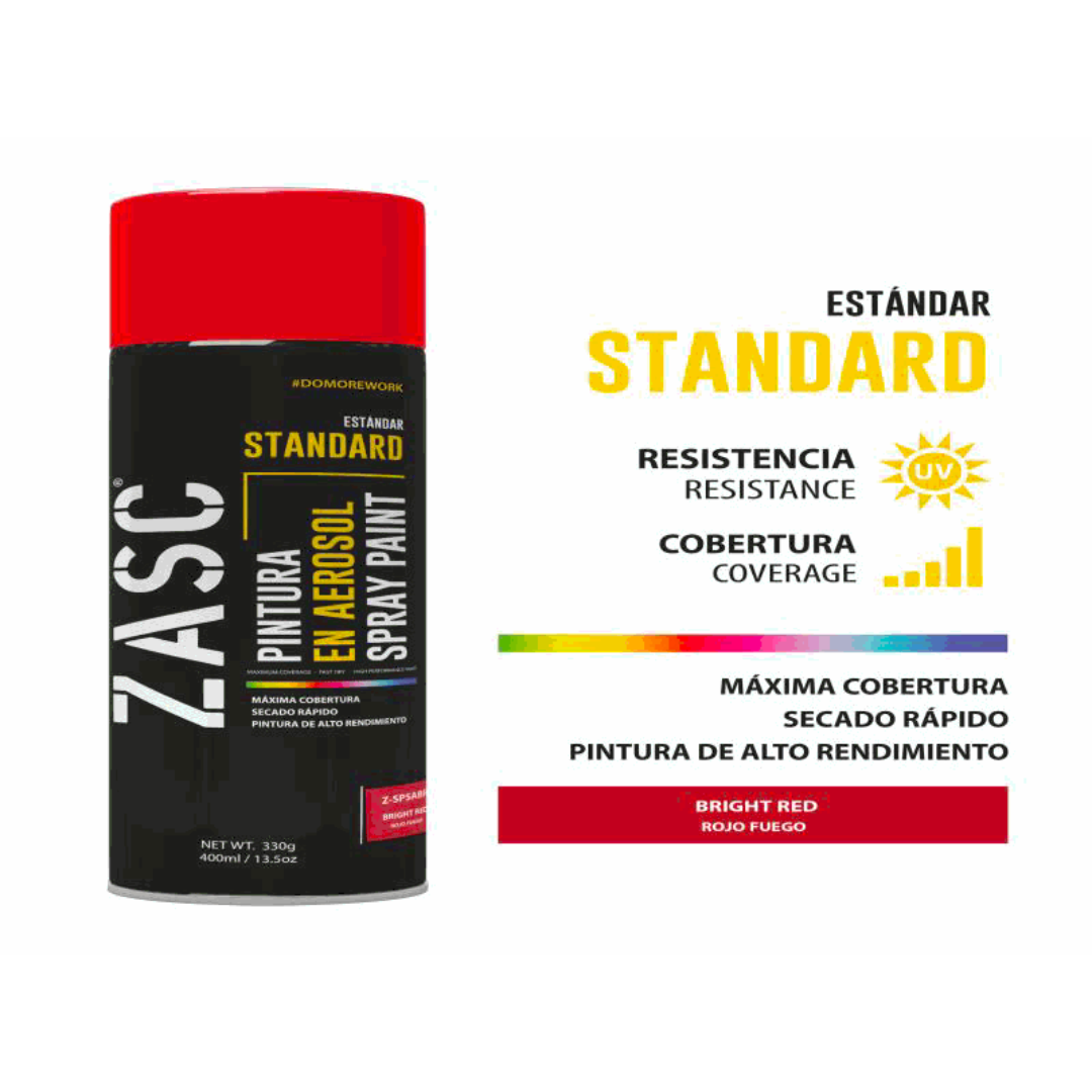 ZASC Standard Spray Paint Bright Red 400ml